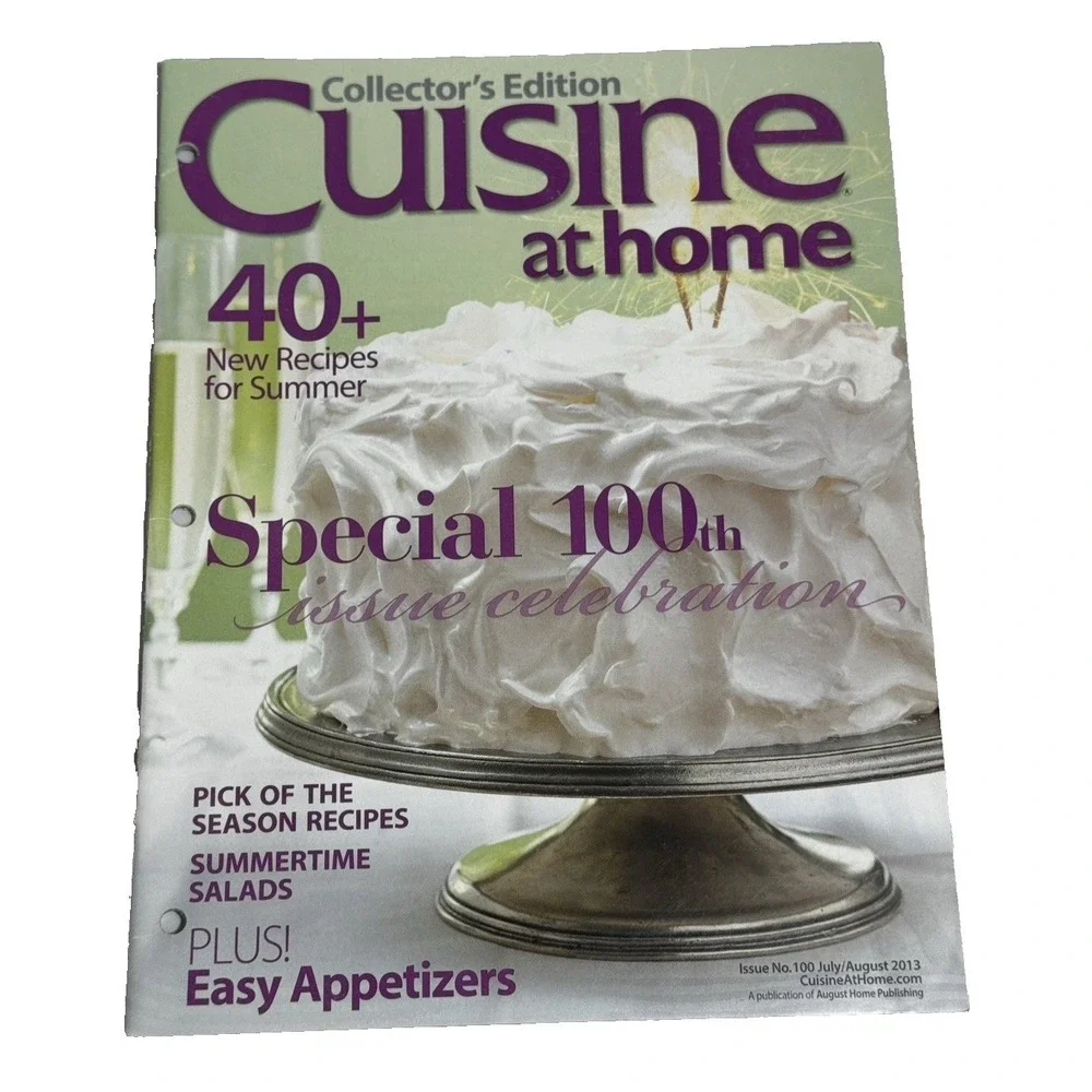 Cuisine at Home Food Magazine Lot of 6 Issues Variety Lots of Recipes Ephemera